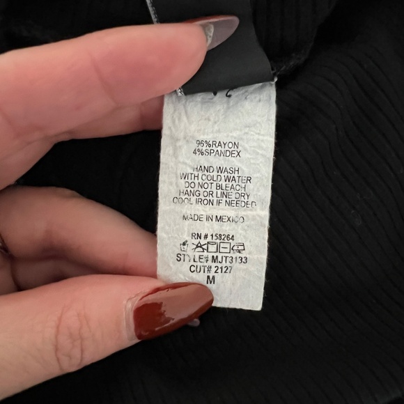 Mock Neck Ribbed Mini Dress - Picture 3 of 3